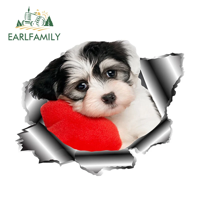 

EARLFAMILY 13 см x 10,4 см, 3D животное, металлические наклейки, Смешные животные, аксессуары для стайлинга автомобиля