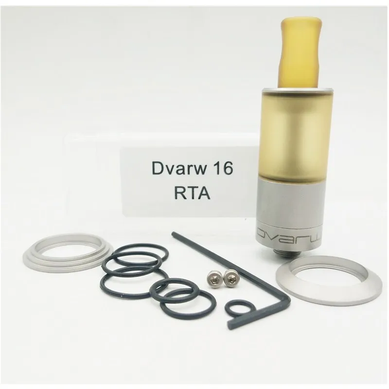 

Newest Dvarw MTL Style Mini 16mm RTA Rebuildable Tank Atomizer 316SS PEI Bottom Airflow System Dual Post Build Deck