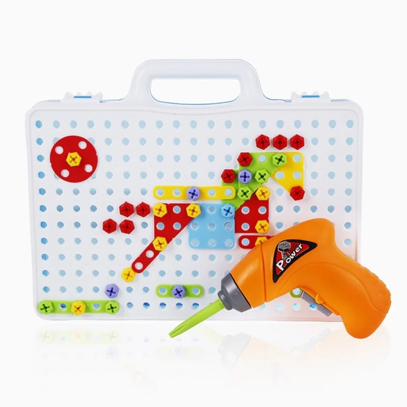 Детские игрушечные дрели Развивающие головоломки DIY строительные игрушки