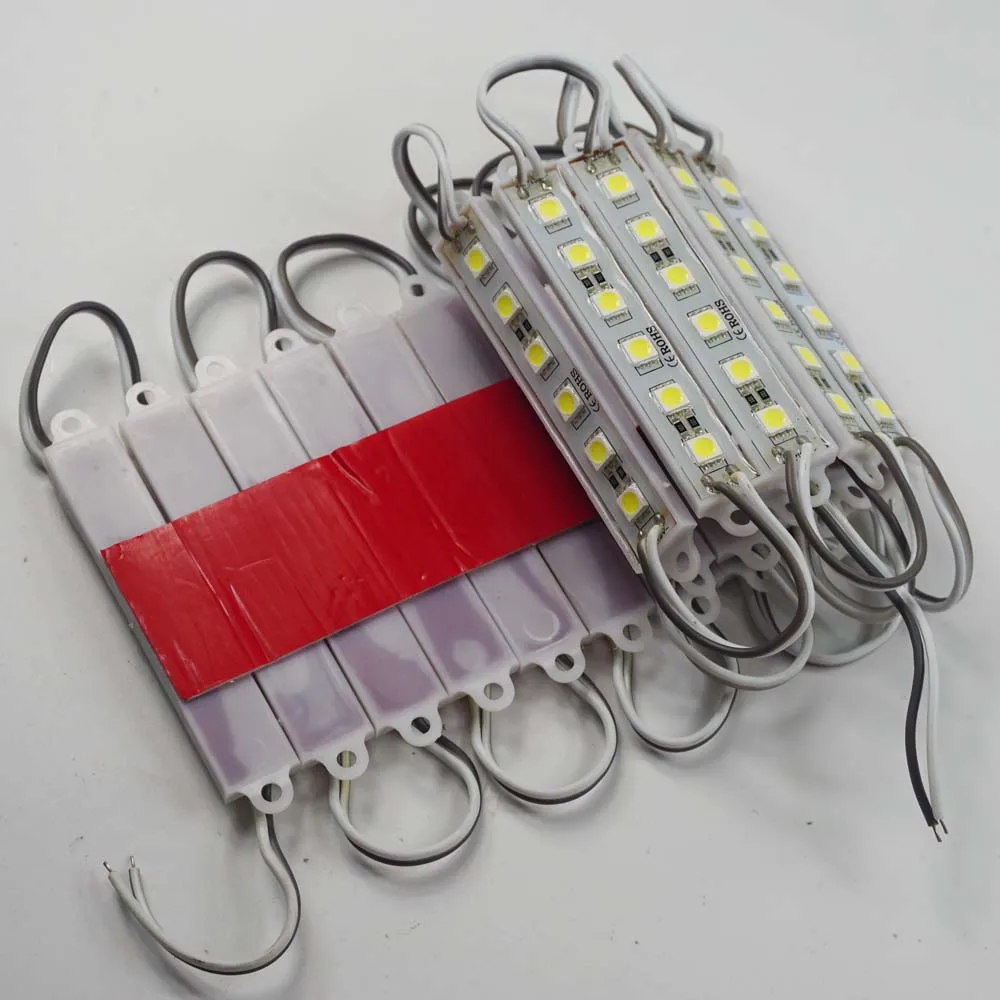 20X5050 SMD 6 светодиодный модуль светильник 12V водонепроницаемый IP65 белый для