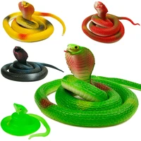60 75cm simulated animal snake rubber cobra viper model toys funny halloween gag prank playing jokes prop toys for mischievous