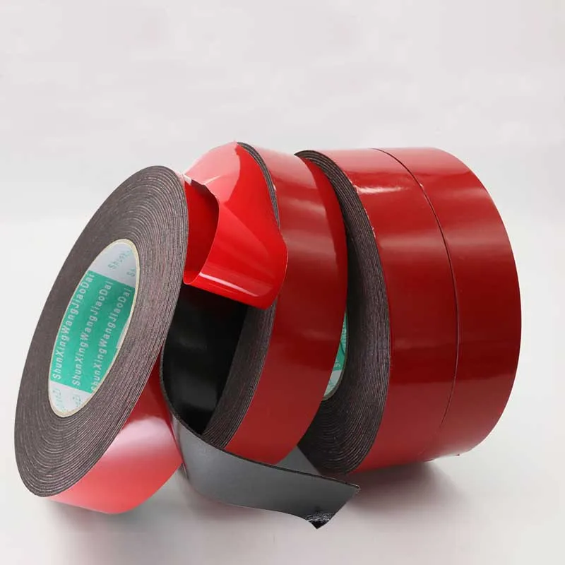 

Jyrkior Super Strong PE Sticky LED light Stripe Strength Black Hair Foam Sponge Double-Sided Tape Waterproof Shockproof Sticker