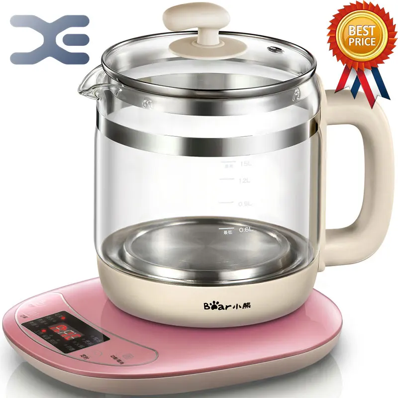 Высококачественный чайник электрический 1 5 л стеклянный многофункциональный
