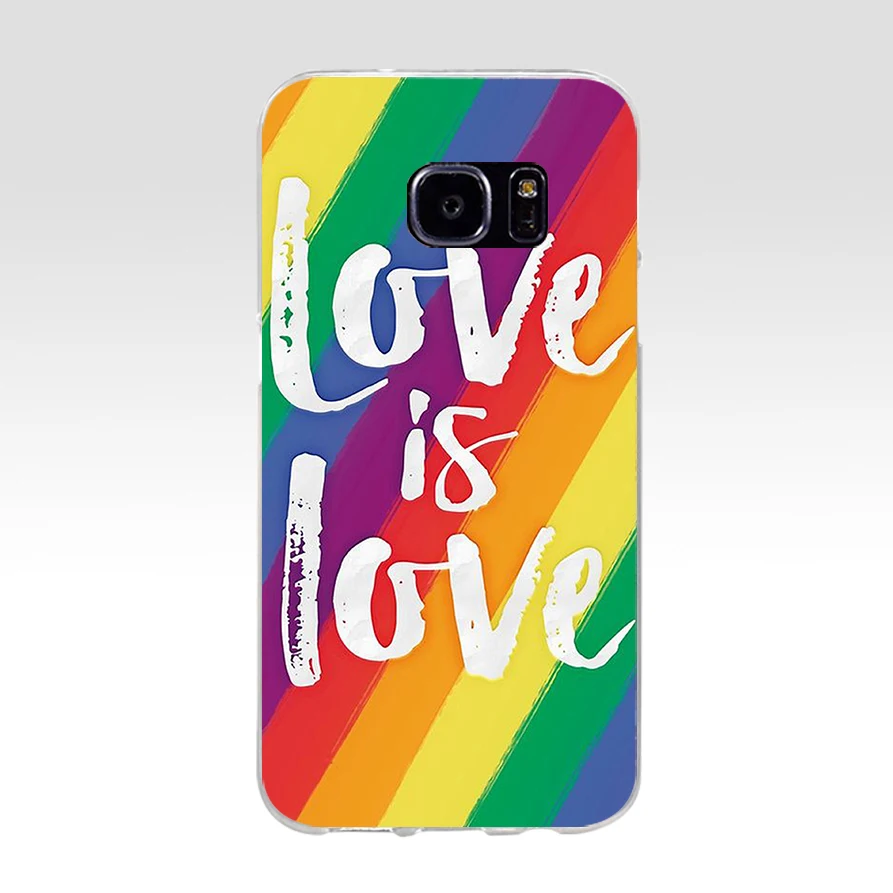 Мягкий силиконовый чехол из ТПУ 142AQ ЛГБТ Love Wins для samsung Galaxy s6 s7 edge s8 s9 plus | Мобильные