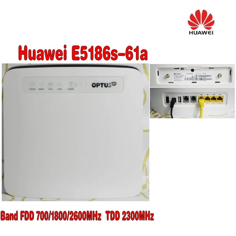 Разблокированный Huawei E5186 беспроводной маршрутизатор с Wi Fi 4g 300 м 700/1800/2600 МГц FDD 2300