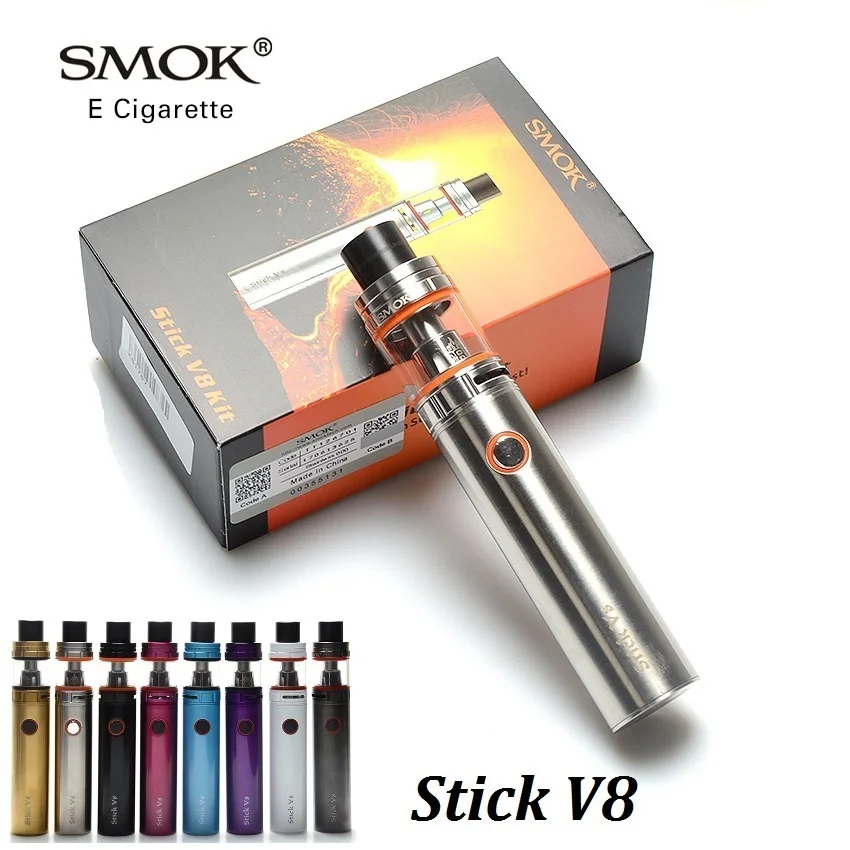 Pоссийский склад Оригинальный Smok stick V8 комплект с 3000 мАч батареи и TFV8 Big Baby