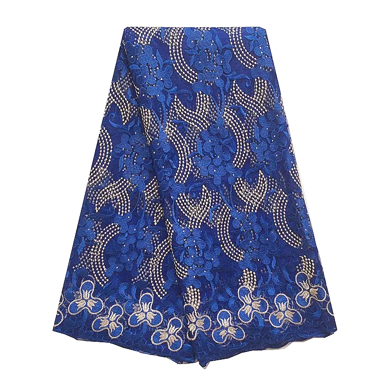Wedding Emrboidery Beaded Lace Materials Magenta African Cord Laces For Nigerian Party Blue Latest Fabric 2018 | Дом и сад