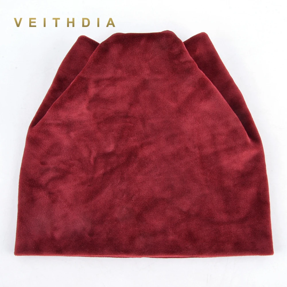 Женская Шапка бини VEITHDIA теплая бархатная шапка с ушками в виде кошки на осень и