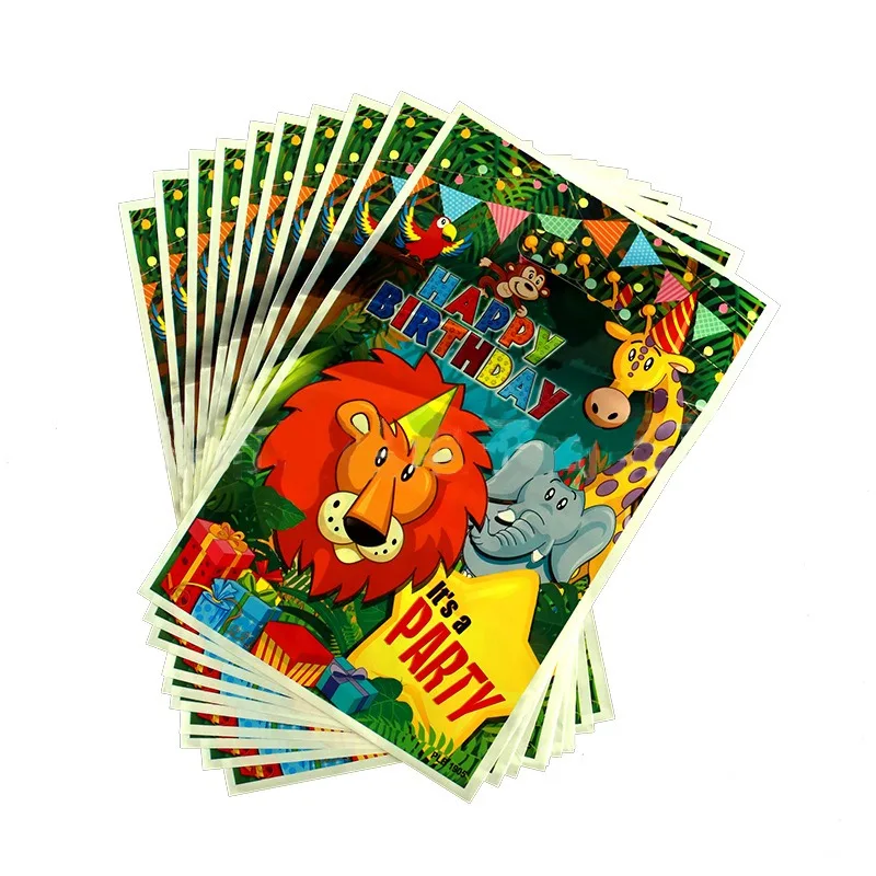 73pcs с героями мультфильма Зоопарк-забавные животные тема детская День рождения