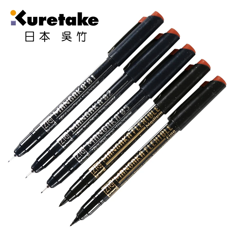 Japan Kuretake Fine Line Pen Needle Waterproof 1PCS | Канцтовары для офиса и дома
