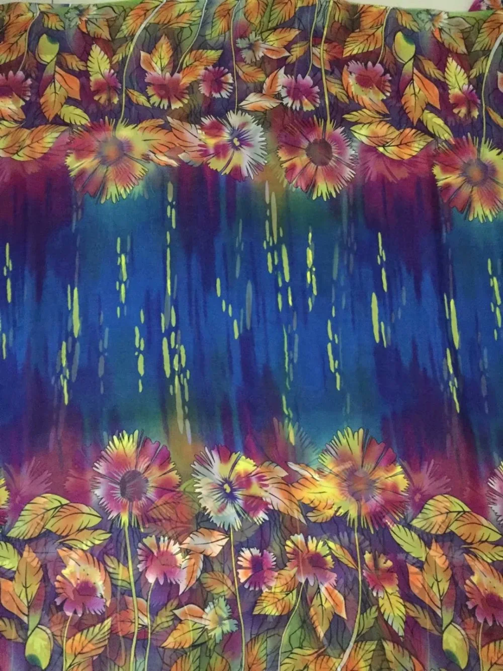 140cm Printed Nature Silk Chiffon Fabric For Crafts Material Sewing Women Dress Scarf Clothes Textile100% silk 6M/M DSF22