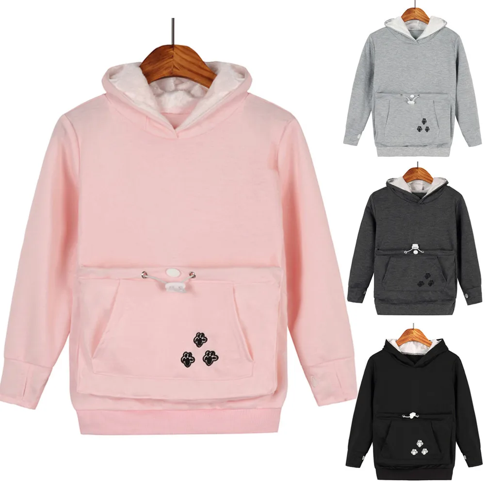 Модный детский пуловер с капюшоном зимние толстовки длинными рукавами для детей