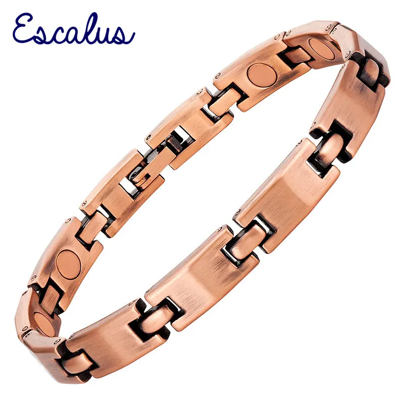 Escalus Antique Copper Magnetic Women Bracelets Jewellery Gift Health Present Bio Healing Men Bracelet Bangle Wristband Charm | Украшения и