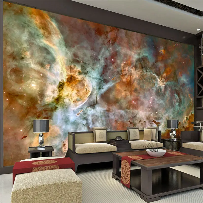 

Charming Galaxy Wallpaper Nebula Photo wallpaper 3D Silk Wall Mural Poster Large Wall Art Room decor Bedroom Kid's room Home