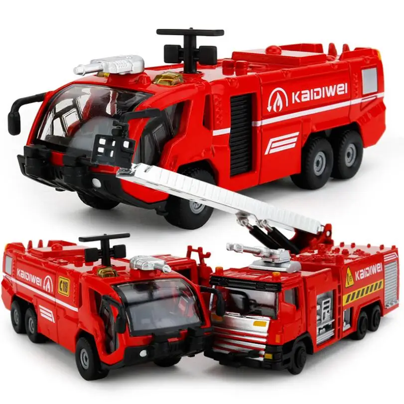 

1:72 Mini Fire Truck Alloy Model 119 Fire Truck Child Toy Car Model Alloy Car Model Thick Metal 3 Types