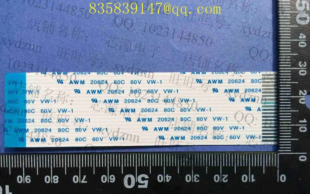 

FFC cable 1.25 pitch-20pin-100mm-B opposite direction flexible flat cable ROHS customization is available