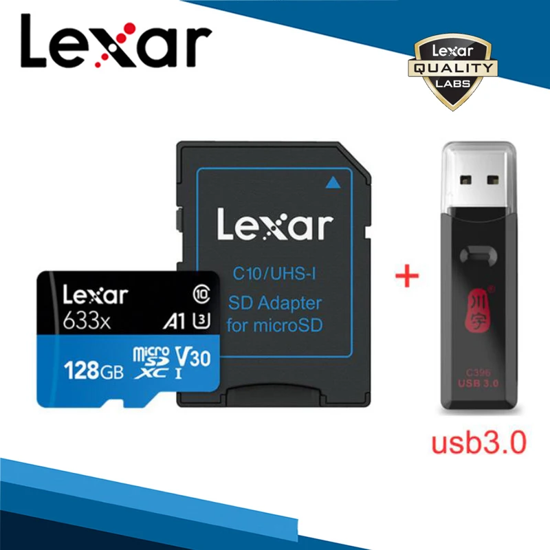 Lexar 633x TF карта класс 10 256 ГБ Micro SD кард-ридер 64 Гб карты памяти 128 Гб Адаптер для хранения 256 ГБ USB ридеры 32 Гб бренд