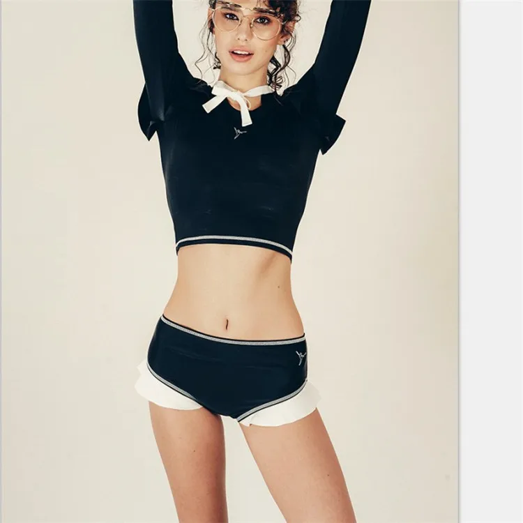 Купальник женский с длинным рукавом Рашгард сыпью для серфинга брендовый ретро