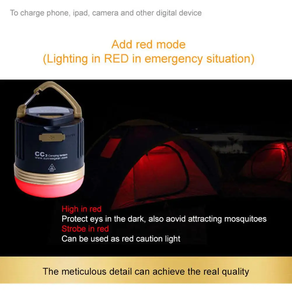 

Mounchain Outdoor Portable Battery Camping Light Waterproof Energy-Saving USB Rechargeable Magnet Lamp Lantern
