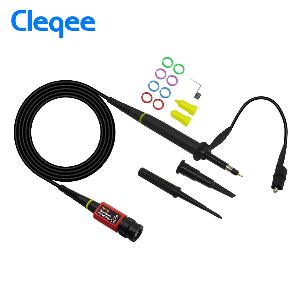 Датчик осциллографа Cleqee P4100 1 шт. 100:1 выдерживает Высокое напряжение 2 кВ 100 МГц для