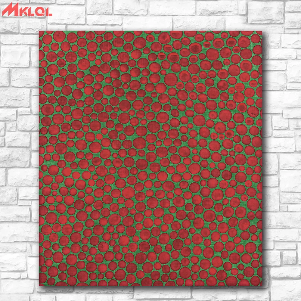 Настенное искусство Kusama Yayoi Dots 80 картина для гостиной украшение дома картина маслом на холсте настенная живопись