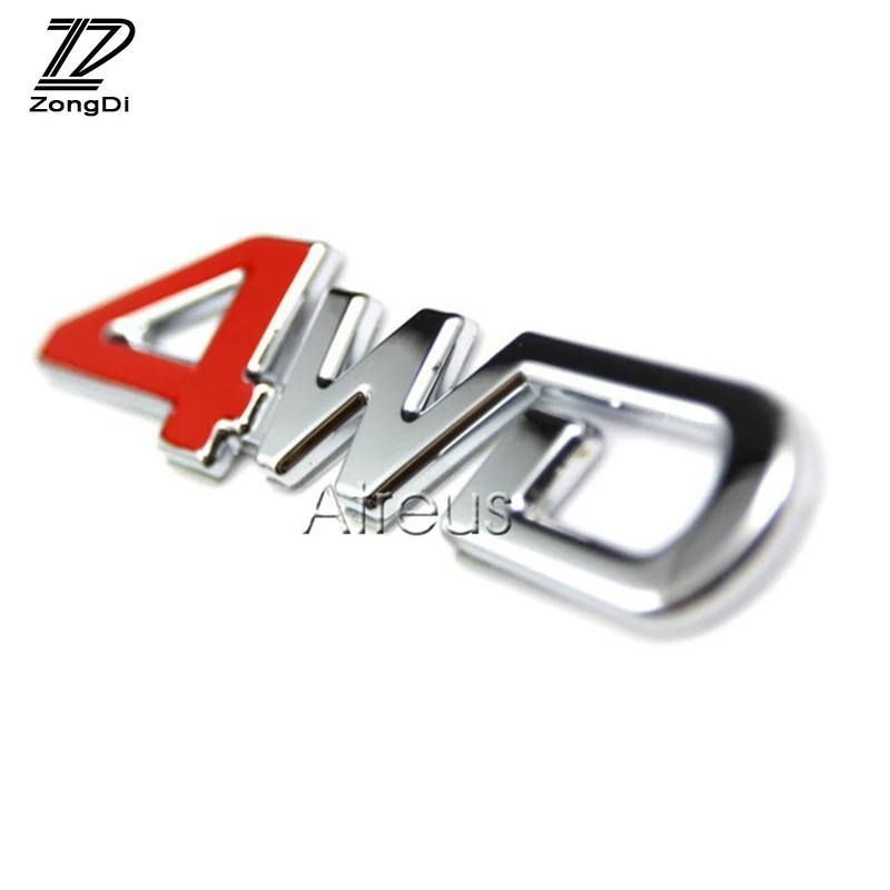 ZD 4WD 4X4 автомобильные 3D металлические наклейки для Fiat 500 Opel Insignia Vectra c Suzuki Swift Sx4 Hyundai