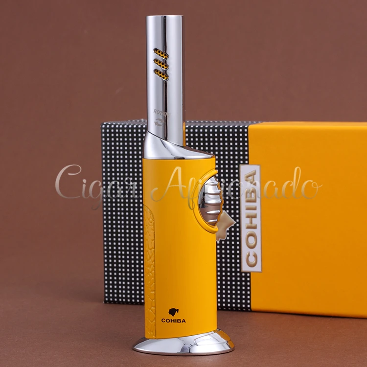 COHIBA гаджеты большой Размеры Таблица легче пистолет Стиль бутан ветрозащитный 1