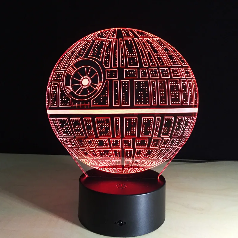 World Yea Звездные войны Звезда смерти 3D LED ночник сенсорный выключатель настольная