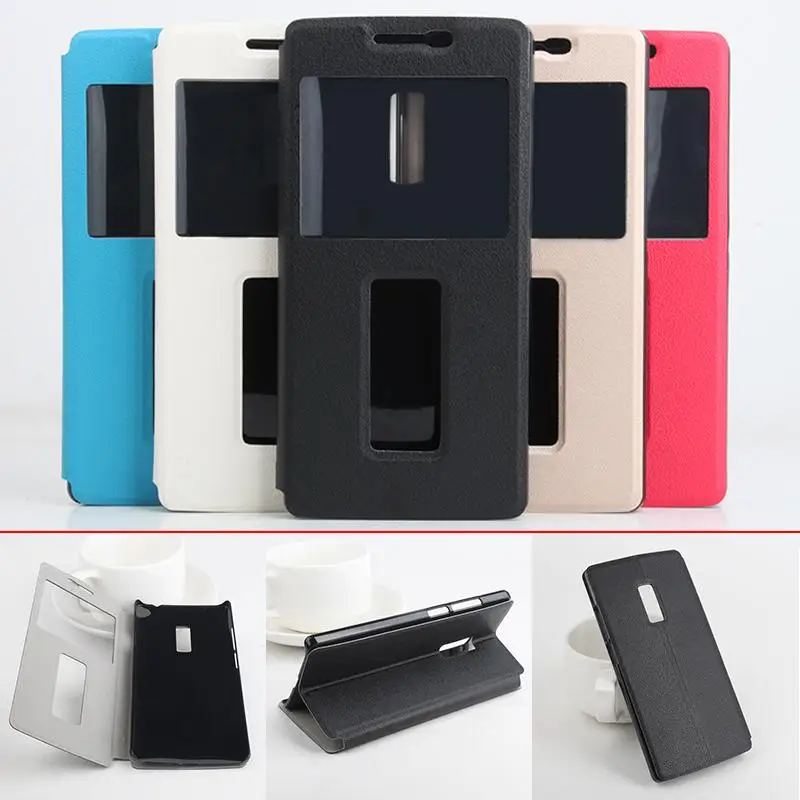 В наличии! Oneplus two 2 Чехол с открытым окном откидной A2001 smart wake up lether чехол задняя