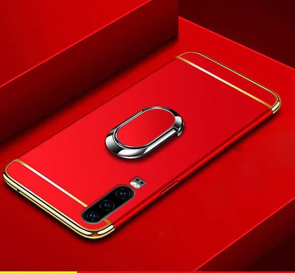 Red Чехол для huawei P30 Pro, роскошный защитный чехол с магнитным кольцом, ударопрочный чехол для huawei P20 Lite P10 Plus P9 Coque - Цвет: Red