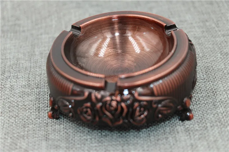 

5pcs/lot rose flower style retro court vintage cigarette ashtray home decoration Unbreakable tobacco ash cigar portable ashtray