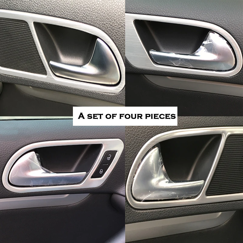 4 шт. наклейки на дверную ручку чашу раму для Volkswagen Tiguan 2016 2010 2011 2012 2013 2014 2015