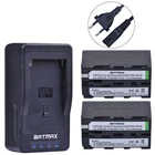 Batmax 2 упаковки NP-F750 F770 батареи + LED ультра быстрое зарядное устройство для Sony NP F970, F750, F770, F960, F550, F530, F330, F570,