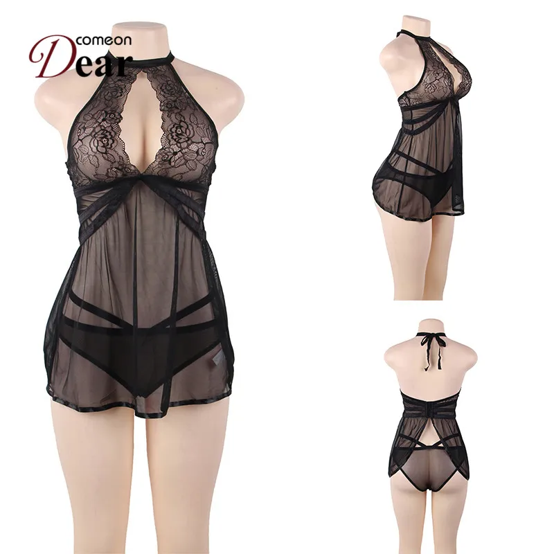 Comeondear Dessous сексуальное женское белье с открытой спиной кружевное нижнее горячее