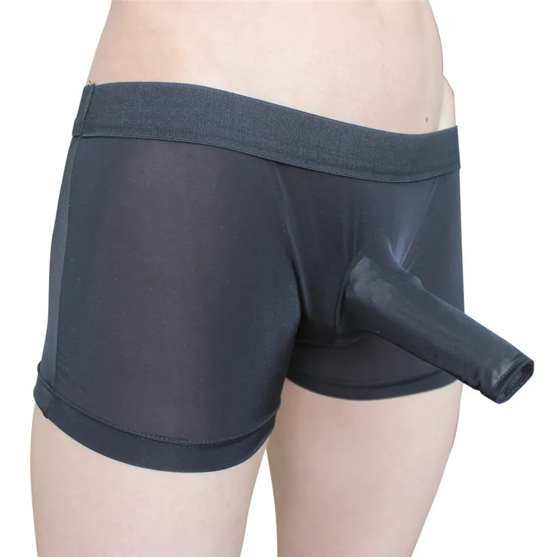 Трусы боксеры мужские с открытым мешочком для пениса пикантное нижнее белье геев