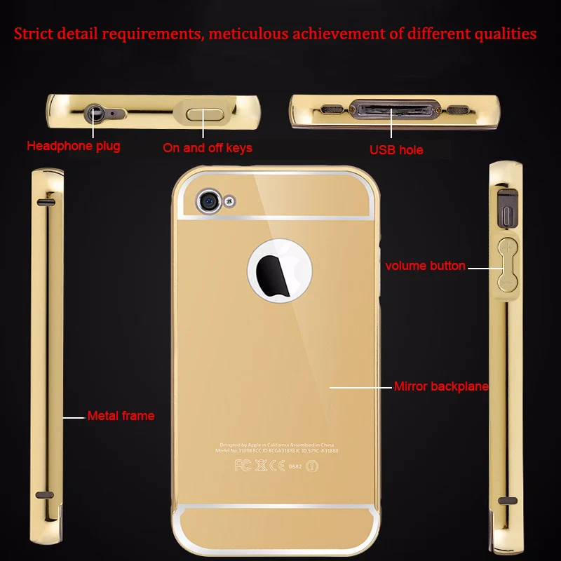 Подходит для iPhone 6/7/8/x Роскошная аристократическая зеркальная коробка +