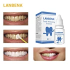 LANBENA 3D белая отбеливающая эссенция для зубов отбеливатель для гигиены полости рта белая отбеливающая Сыворотка для чистки зубов удаляет пятна от зубного налета