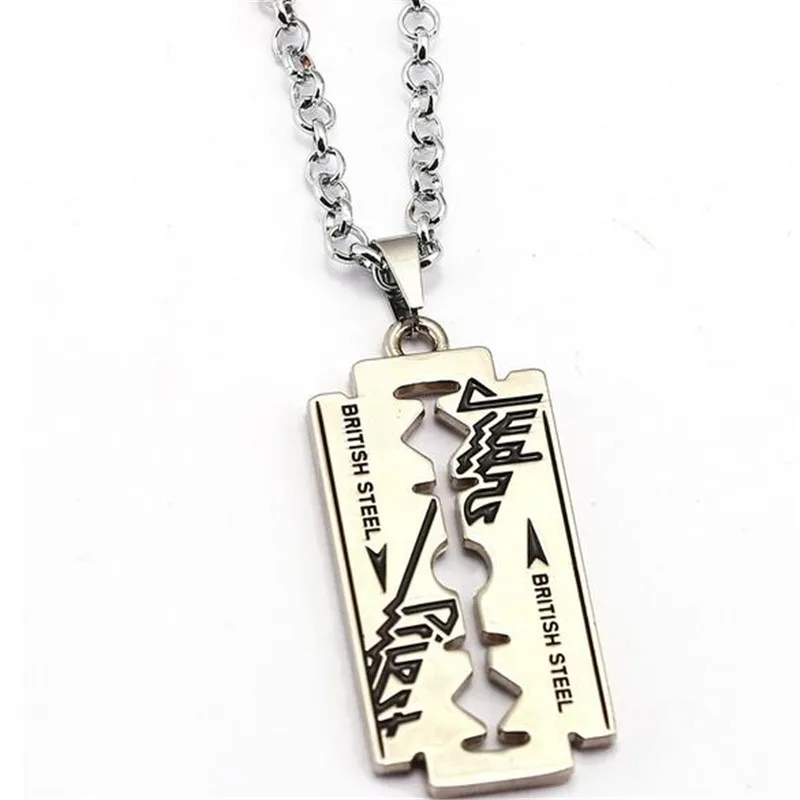 

HSIC New 2017 British Music Necklaces Judas Priest Blade Pendant Necklace For Men Jewelry Friendship Accessories HC12148