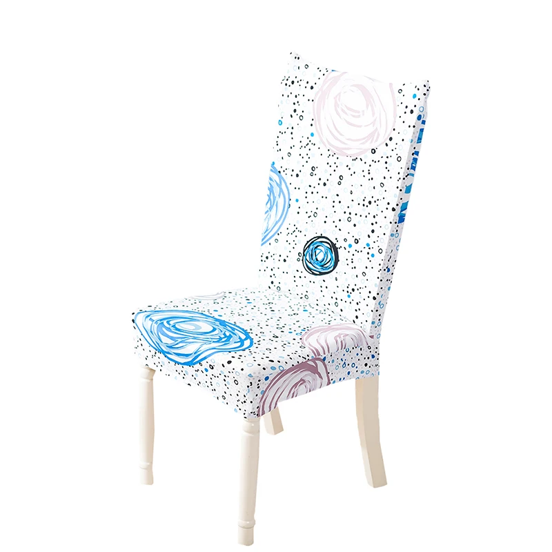 Nordic Removable Dining Chair Cover Floral Plants Printing Stretch Spandex Protector Seat Office Kitchen Elastic Slipcover | Дом и сад