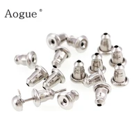 60 pieces stainless steel earring back earring stoppers for diy jewelry findings 6x5mm14x14