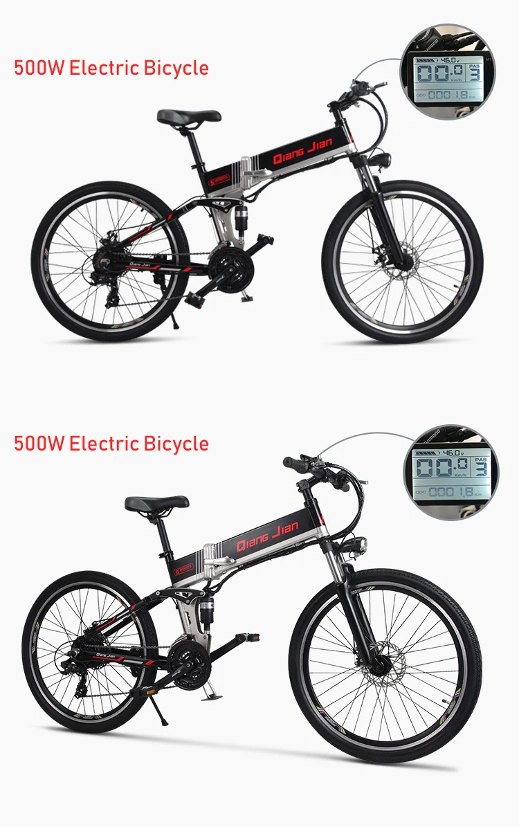 Масляный тормоз Электрический велосипед 48V500W вспомогательный горный велосипед 50 км литиевая батарея 48V10. 4AH фара stvzo