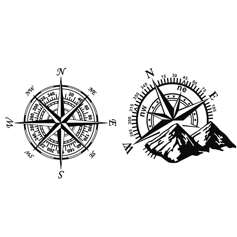 

Hot Car Sticker Compass Mountain Compass Navigation Car Hood Sticker Auto Vinyl Stickers JLD