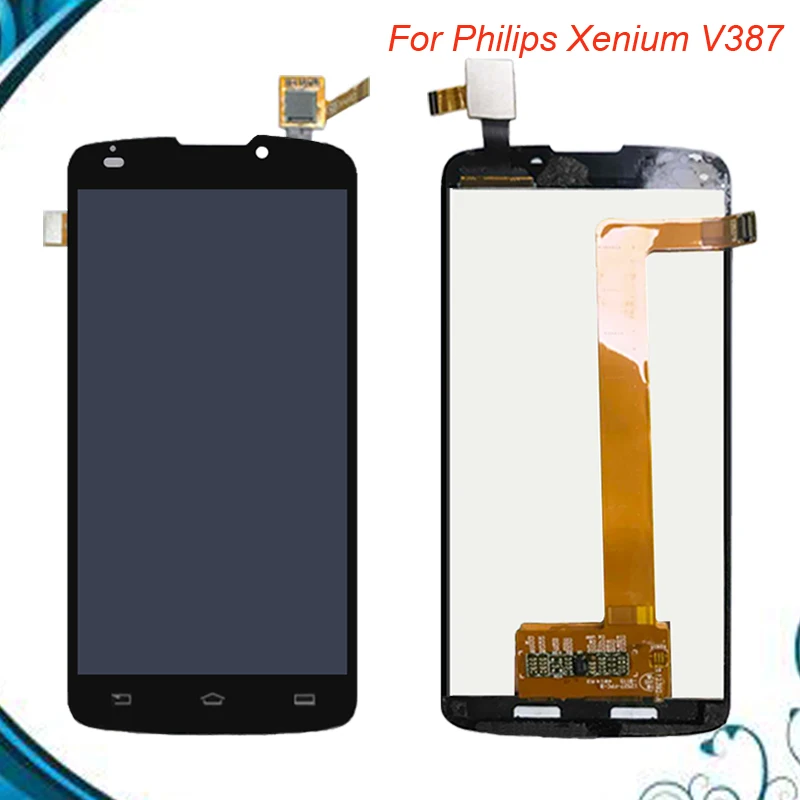 100% Протестировано OK 5 0 &quotПротестировано для Philips Xenium V387 Полный ЖК-дисплей