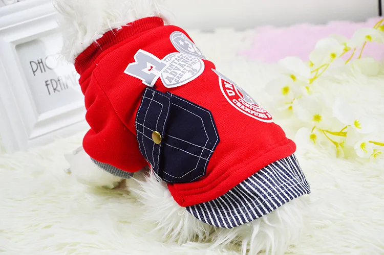 New Cotton Dog Sweater Shirt Pet Clothes Fashion Baseball Uniform Jersey Coat Clothing for Small Dogs Apparel 2016 | Дом и сад