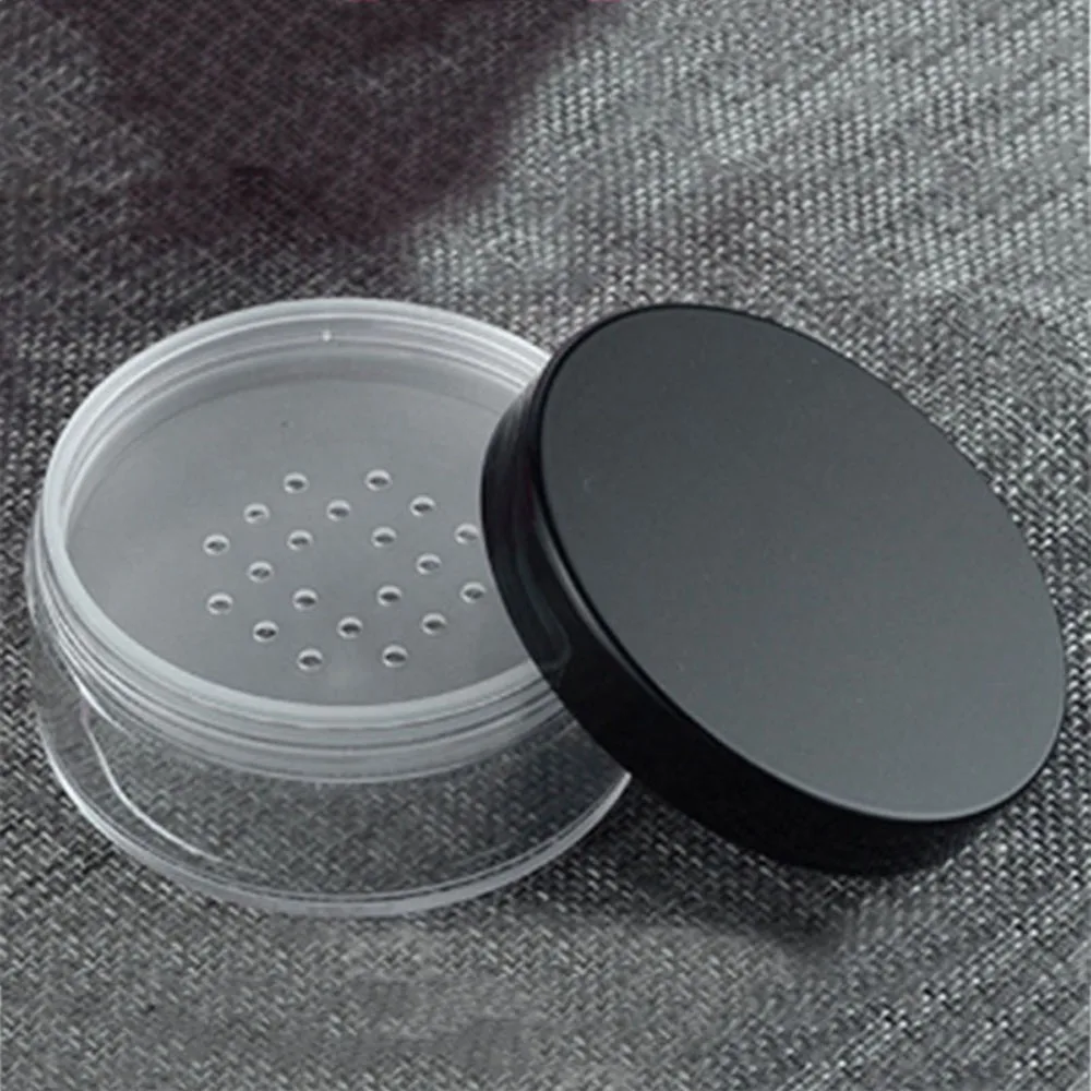 

30pcs 30g 50g Empty Plastic Cream Jar DIY Cosmetic Loose Powder Container with Sifter Puff Package Case Bottle