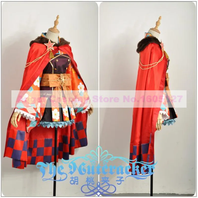 Отлично! Taisho модное кимоно Пробуждение Kousaka женский костюм для косплея + плащ
