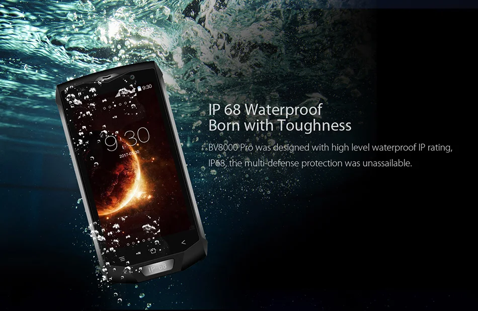 Blackview BV8000 Pro мобильный телефон IP68 Водонепроницаемый Android 7,0 5," FHD MTK6757 Восьмиядерный 6 ГБ+ 64 ГБ 16 МП боковой сенсорный NFC Смартфон