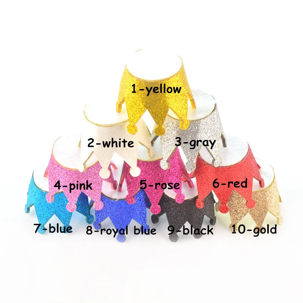 30pcs/lot Novelty Glitter Non-woven Fabric Crown DIY Hair Accessories For Baby Kids Girls Princess Hairpins Christmas 65B311 | Детская