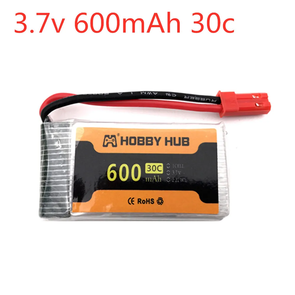 3 7 V 600mAh 30c Lipo батарея jst разъем 802540 для 509W DFDF161 X400 X500 X300C X800 HJ818 HJ819 1315S пульт