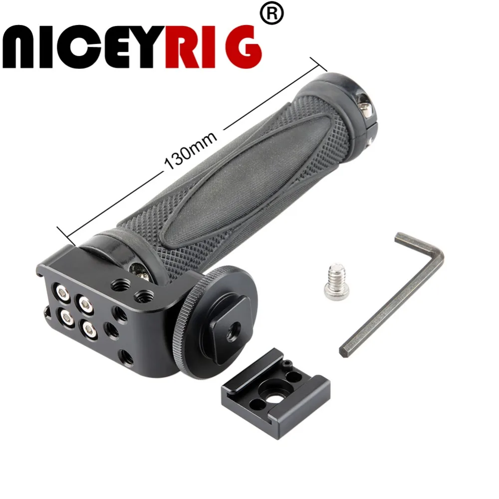 

NICEYRIG Hot Shoe Handle Cheese Top Handle Grip Quick Release Mount Accessories DSLR Camera Rig with a Standard Shoe Rail Mount